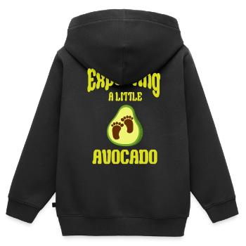 anwalt, humorvoll anwalt, avocado, baby avocado - Kinder Premium Organic Zip Hoodie - Schwarz - Hinten - AI Model Kid Male (0cm)