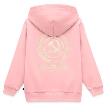 Communist internationalism - Kids Premium Organic Zip-up Hoodie - rose - Back - AI Model Kid Female (0cm)