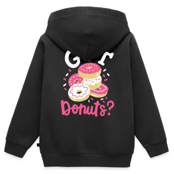 Donuts Donut-Liebhaber - Kinder Premium Organic Zip Hoodie - Schwarz - Hinten - AI Model Kid Male (0cm)