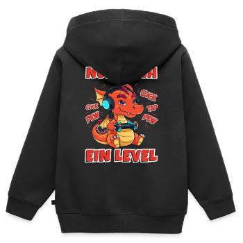 Gamer Dragon Cool Gaming Kids - Kids Premium Organic Zip-up Hoodie - black - Back - AI Model Kid Male (0cm)
