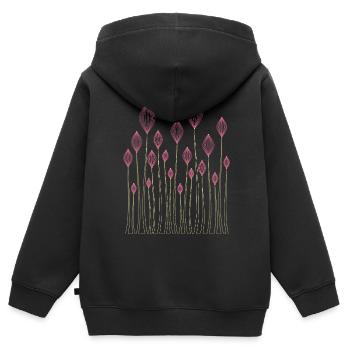 Pflanzen Dekorativ - Kinder Premium Organic Zip Hoodie - Schwarz - Hinten - AI Model Kid Male (0cm)