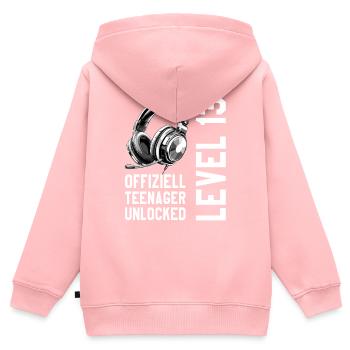 13. Geburtstag Junge - Kinder Premium Organic Zip Hoodie - Rosa - Hinten - AI Model Kid Female (0cm)