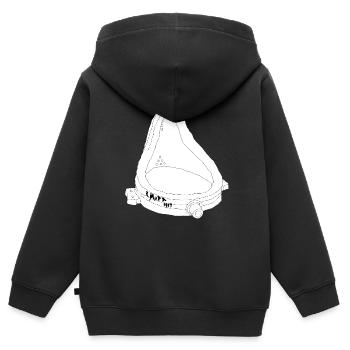 Der Brunnen von R. Mutt 1917 - Kinder Premium Organic Zip Hoodie - Schwarz - Hinten - AI Model Kid Male (0cm)