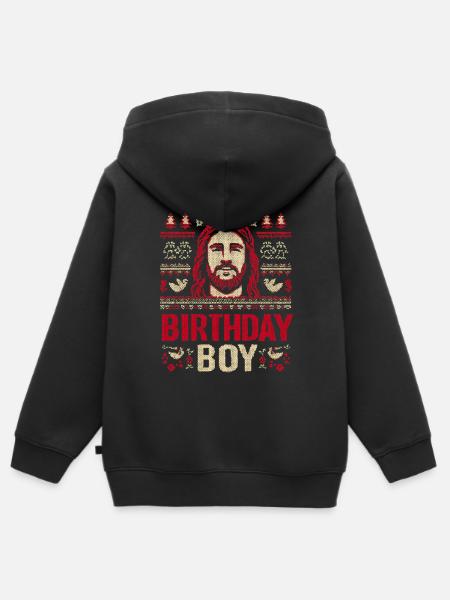 Birthday Boy Strickdesign - Kinder Premium Organic Zip Hoodie - Schwarz