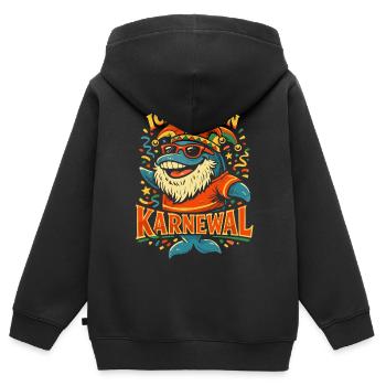 Carnaval de Cologne Cadeau du Carnaval - Sweat Premium à capuche zippé enfant bio - noir - Dos - AI Model Kid Male (0cm)