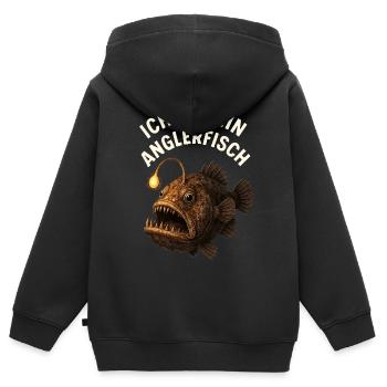 Frogfish Costume Fish Sea Creature Carnival - Kids Premium Organic Zip-up Hoodie - black - Back - AI Model Kid Male (0cm)