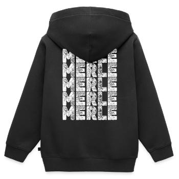 Hero Merle - Sweat Premium à capuche zippé enfant bio - noir - Dos - AI Model Kid Male (0cm)