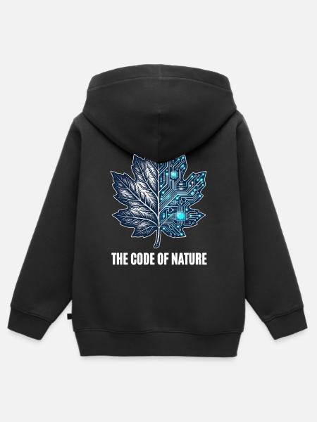 The Code Of Nature - Kinder Premium Organic Zip Hoodie - Schwarz