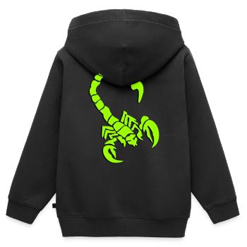 skorpion_01_3d - Kids Premium Organic Zip-up Hoodie - black - Back - AI Model Kid Male (0cm)