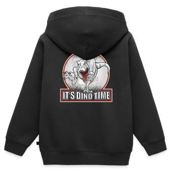 Dinosaurier T-Rex Its dino time - Kinder Premium Organic Zip Hoodie - Schwarz - Hinten - AI Model Kid Male (0cm)