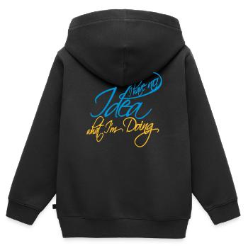 Aucune idée - Sweat Premium à capuche zippé enfant bio - noir - Dos - AI Model Kid Male (0cm)