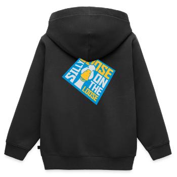 goose on the loose - Kinder Premium Organic Zip Hoodie - Schwarz - Hinten - AI Model Kid Male (0cm)