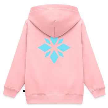 Flocon de givre - Sweat Premium à capuche zippé enfant bio - rose - Dos - AI Model Kid Female (0cm)