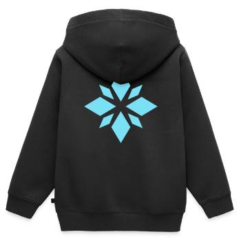 Frost Flake - Kids Premium Organic Zip-up Hoodie - black - Back - AI Model Kid Male (0cm)