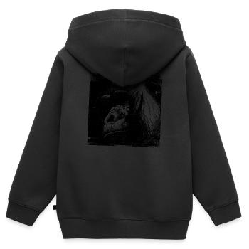 Wildtiere - Kinder Premium Organic Zip Hoodie - Schwarz - Hinten - AI Model Kid Male (0cm)