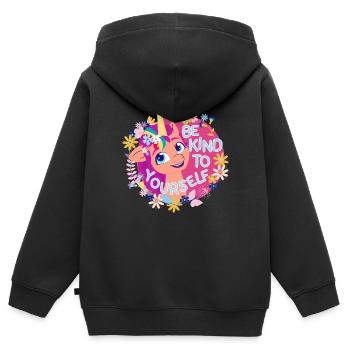 My Little Pony Be Kind To Yourself - Kinder Premium Organic Zip Hoodie - Schwarz - Hinten - AI Model Kid Male (0cm)