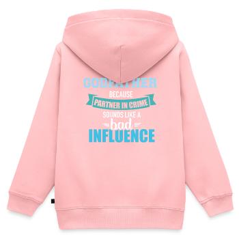 Godfather - Kids Premium Organic Zip-up Hoodie - rose - Back - AI Model Kid Female (0cm)
