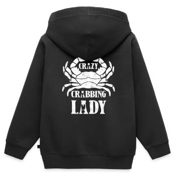Pêche au crabe Crabe Pêcheurs de crabe - Sweat Premium à capuche zippé enfant bio - noir - Dos - AI Model Kid Male (0cm)