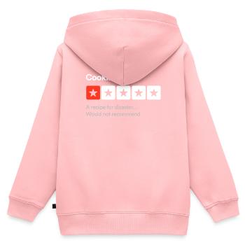 La cuisine, une recette pour le désastre... Critique sarcastique - Sweat Premium à capuche zippé enfant bio - rose - Dos - AI Model Kid Female (0cm)