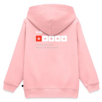 Les enfants, la gentillesse chaotique... Critique sarcastique d’une étoile - Sweat Premium à capuche zippé enfant bio - rose - Dos - AI Model Kid Female (0cm)