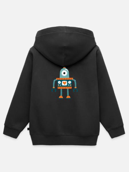 ROBOT02 - Kinder Premium Organic Zip Hoodie - 