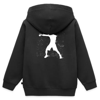 Boxen Boxer Schlag Boxkampf Boxhandschuhe Hobby - Kinder Premium Organic Zip Hoodie - Schwarz - Hinten - AI Model Kid Male (0cm)