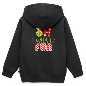 Santa Claus snow Santa Claus vacances de Noël - Sweat Premium à capuche zippé enfant bio - noir - Dos - AI Model Kid Male (0cm)