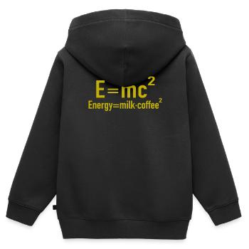 Physiker - Kinder Premium Organic Zip Hoodie - Schwarz - Hinten - AI Model Kid Male (0cm)
