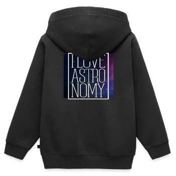 Astronomie - Kinder Premium Organic Zip Hoodie - Schwarz - Hinten - AI Model Kid Male (0cm)