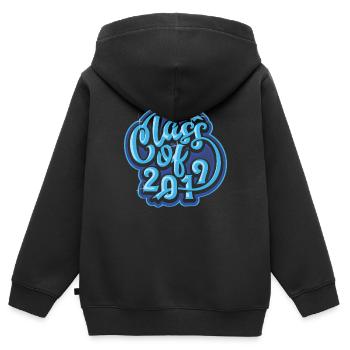 Abschluss 2019 - Kinder Premium Organic Zip Hoodie - Schwarz - Hinten - AI Model Kid Male (0cm)