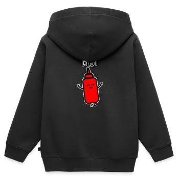 Beste Freunde - Kinder Premium Organic Zip Hoodie - Schwarz - Hinten - AI Model Kid Male (0cm)