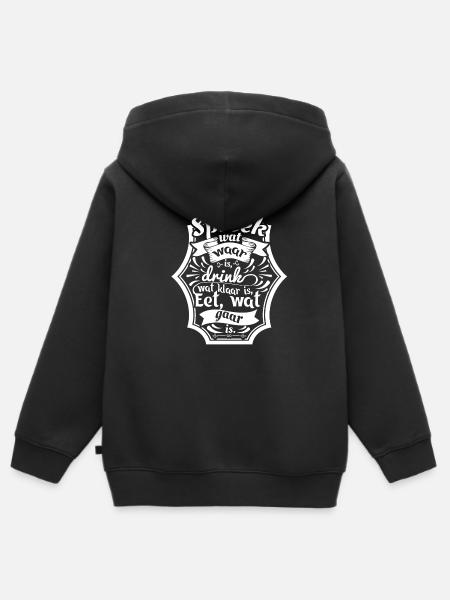Plattdeutsch Spruch - Kinder Premium Organic Zip Hoodie - Schwarz