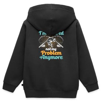 Retirees and fishing - Kids Premium Organic Zip-up Hoodie - black - Back - AI Model Kid Male (0cm)