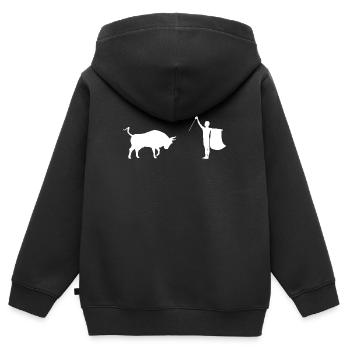Tauromachie - Torero - Matador - Sweat Premium à capuche zippé enfant bio - noir - Dos - AI Model Kid Male (0cm)
