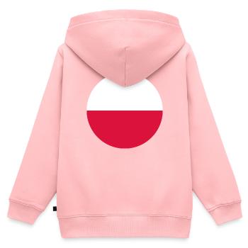Kreis polnische Flagge Geschenk Polska - Kinder Premium Organic Zip Hoodie - Rosa - Hinten - AI Model Kid Female (0cm)