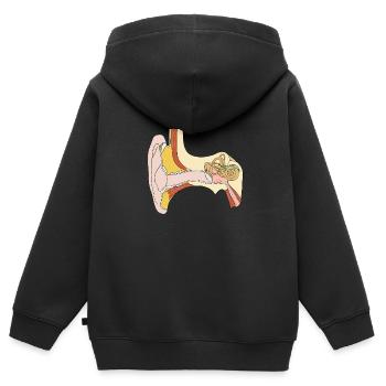 Ohr Innenohr Mediziner - Kinder Premium Organic Zip Hoodie - Schwarz - Hinten - AI Model Kid Male (0cm)