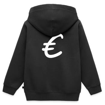 Eurozeichen Euro Geld - Kinder Premium Organic Zip Hoodie - Schwarz - Hinten - AI Model Kid Male (0cm)