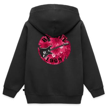 Bethel 1969 - Woodstock 50 ans - Sweat Premium à capuche zippé enfant bio - noir - Dos - AI Model Kid Male (0cm)