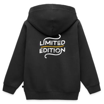 Limited Edition - Kids Premium Organic Zip-up Hoodie - black - Back - AI Model Kid Male (0cm)