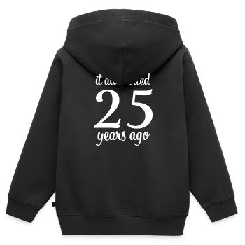 It all started 25 years ago gift - Kids Premium Organic Zip-up Hoodie - black - Back - AI Model Kid Male (0cm)