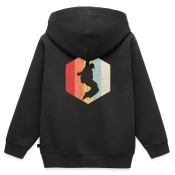 Dance break dance - Sweat Premium à capuche zippé enfant bio - noir - Dos - AI Model Kid Male (0cm)