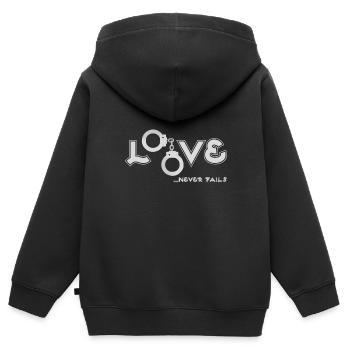 Chers menottes - Sweat Premium à capuche zippé enfant bio - noir - Dos - AI Model Kid Male (0cm)