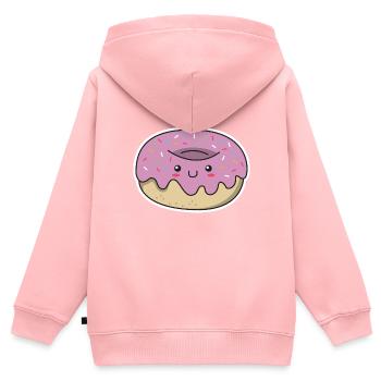 Donut Kawaii Geschenk Zuckerguss Gesicht niedlich - Kinder Premium Organic Zip Hoodie - Rosa - Hinten - AI Model Kid Female (0cm)