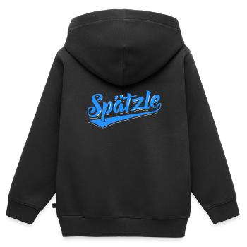 Spätzle | Schwaben Maultaschen Schwäbisch Geschenk - Kinder Premium Organic Zip Hoodie - Schwarz - Hinten - AI Model Kid Male (0cm)