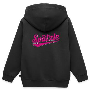 Spätzle | Schwäbisch Maultaschen Rezepte Geschenke - Kinder Premium Organic Zip Hoodie - Schwarz - Hinten - AI Model Kid Male (0cm)