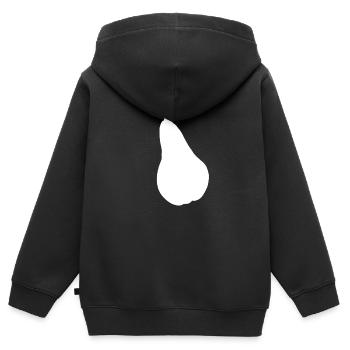 Birne - Kinder Premium Organic Zip Hoodie - Schwarz - Hinten - AI Model Kid Male (0cm)