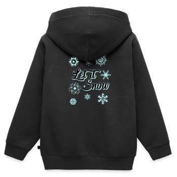 Chemise de neige pour femme et enfant - Let it snow - Sweat Premium à capuche zippé enfant bio - noir - Dos - AI Model Kid Male (0cm)