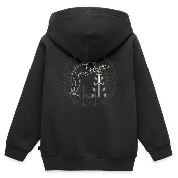 Astronomie - Kinder Premium Organic Zip Hoodie - Schwarz - Hinten - AI Model Kid Male (0cm)