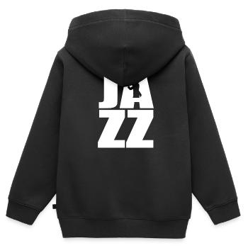 jazz - Sweat Premium à capuche zippé enfant bio - noir - Dos - AI Model Kid Male (0cm)