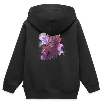 Cello - Kinder Premium Organic Zip Hoodie - Schwarz - Hinten - AI Model Kid Male (0cm)